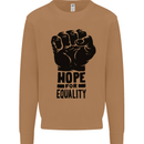 Hope for Equality Black Lives Matter LGBT Mens Sweatshirt Jumper Caramel Latte