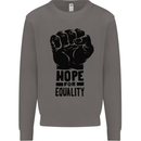 Hope for Equality Black Lives Matter LGBT Mens Sweatshirt Jumper Charcoal