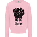 Hope for Equality Black Lives Matter LGBT Mens Sweatshirt Jumper Light Pink