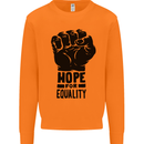 Hope for Equality Black Lives Matter LGBT Mens Sweatshirt Jumper Orange