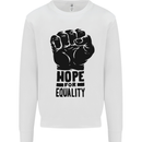 Hope for Equality Black Lives Matter LGBT Mens Sweatshirt Jumper White