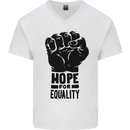 Hope for Equality Black Lives Matter LGBT Mens V-Neck Cotton T-Shirt White