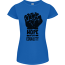 Hope for Equality Black Lives Matter LGBT Womens Petite Cut T-Shirt Royal Blue