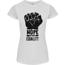 Hope for Equality Black Lives Matter LGBT Womens Petite Cut T-Shirt White