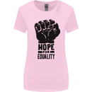 Hope for Equality Black Lives Matter LGBT Womens Wider Cut T-Shirt Light Pink