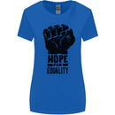 Hope for Equality Black Lives Matter LGBT Womens Wider Cut T-Shirt Royal Blue