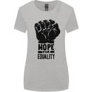 Hope for Equality Black Lives Matter LGBT Womens Wider Cut T-Shirt Sports Grey