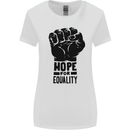 Hope for Equality Black Lives Matter LGBT Womens Wider Cut T-Shirt White