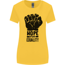 Hope for Equality Black Lives Matter LGBT Womens Wider Cut T-Shirt Yellow