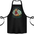 Hoppy Christmas Funny Kangaroo Xmas Cotton Apron 100% Organic Black