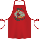 Hoppy Christmas Funny Kangaroo Xmas Cotton Apron 100% Organic Red