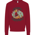 Hoppy Christmas Funny Kangaroo Xmas Kids Sweatshirt Jumper Red