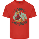 Hoppy Christmas Funny Kangaroo Xmas Kids T-Shirt Childrens Red