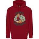 Hoppy Christmas Funny Kangaroo Xmas Mens 80% Cotton Hoodie Red