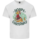 Hoppy Christmas Funny Kangaroo Xmas Mens Cotton T-Shirt Tee Top White