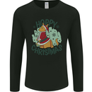 Hoppy Christmas Funny Kangaroo Xmas Mens Long Sleeve T-Shirt Black