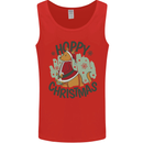 Hoppy Christmas Funny Kangaroo Xmas Mens Vest Tank Top Red