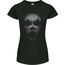 Horror Clown Face Halloween Womens Petite Cut T-Shirt Black