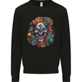 Horror Clown Halloween Satan Evil Skull Demon Mens Sweatshirt Jumper Black