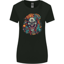 Horror Clown Halloween Satan Evil Skull Demon Womens Wider Cut T-Shirt Black