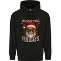 Horror Holidays Evil Santa Skull Christmas Xmas Childrens Kids Hoodie Black