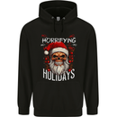 Horror Holidays Evil Santa Skull Christmas Xmas Childrens Kids Hoodie Black