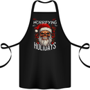Horror Holidays Evil Santa Skull Christmas Xmas Cotton Apron 100% Organic Black