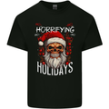 Horror Holidays Evil Santa Skull Christmas Xmas Kids T-Shirt Childrens Black