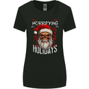 Horror Holidays Evil Santa Skull Christmas Xmas Womens Wider Cut T-Shirt Black