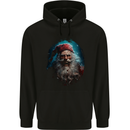 Horror Zombie Santa Claus Christmas Halloween Mens 80% Cotton Hoodie Black