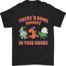 Horrors House Funny Dinosaur Halloween Mens T-Shirt 100% Cotton Black
