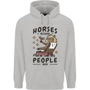 Horse Riding Because People Suck Equestrian Childrens Kids Hoodie Sports Grey