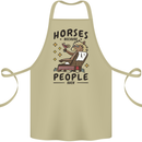Horse Riding Because People Suck Equestrian Cotton Apron 100% Organic Khaki