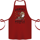 Horse Riding Because People Suck Equestrian Cotton Apron 100% Organic Maroon