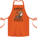 Horse Riding Because People Suck Equestrian Cotton Apron 100% Organic Orange