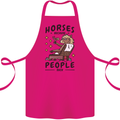 Horse Riding Because People Suck Equestrian Cotton Apron 100% Organic Pink