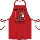 Horse Riding Because People Suck Equestrian Cotton Apron 100% Organic Red