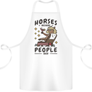 Horse Riding Because People Suck Equestrian Cotton Apron 100% Organic White