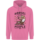 Horse Riding Because People Suck Equestrian Mens 80% Cotton Hoodie Azelea