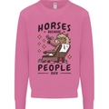 Horse Riding Because People Suck Equestrian Mens Sweatshirt Jumper Azalea