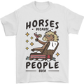Horse Riding Because People Suck Equestrian Mens T-Shirt 100% Cotton White