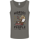 Horse Riding Because People Suck Equestrian Mens Vest Tank Top Charcoal