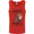 Horse Riding Because People Suck Equestrian Mens Vest Tank Top Red
