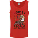 Horse Riding Because People Suck Equestrian Mens Vest Tank Top Red