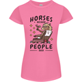 Horse Riding Because People Suck Equestrian Womens Petite Cut T-Shirt Azalea