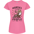 Horse Riding Because People Suck Equestrian Womens Petite Cut T-Shirt Azalea