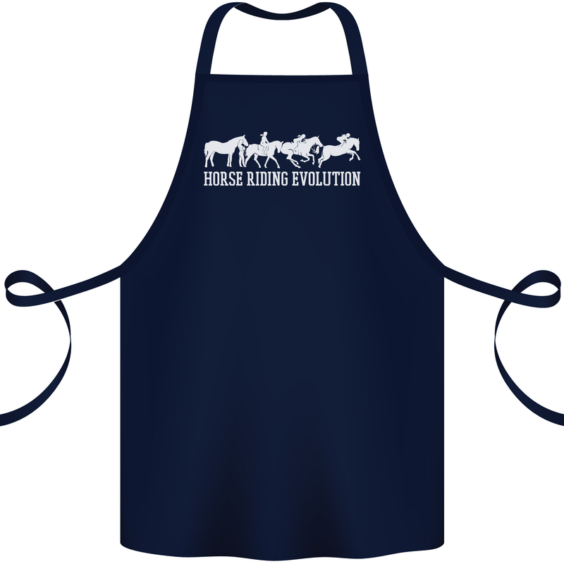 Horse Riding Evolution Equestrian Cotton Apron 100% Organic Navy Blue