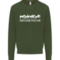 Horse Riding Evolution Equestrian Kids Sweatshirt Jumper Forest Green