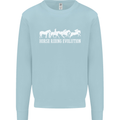 Horse Riding Evolution Equestrian Kids Sweatshirt Jumper Light Blue