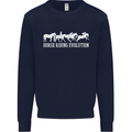 Horse Riding Evolution Equestrian Kids Sweatshirt Jumper Navy Blue